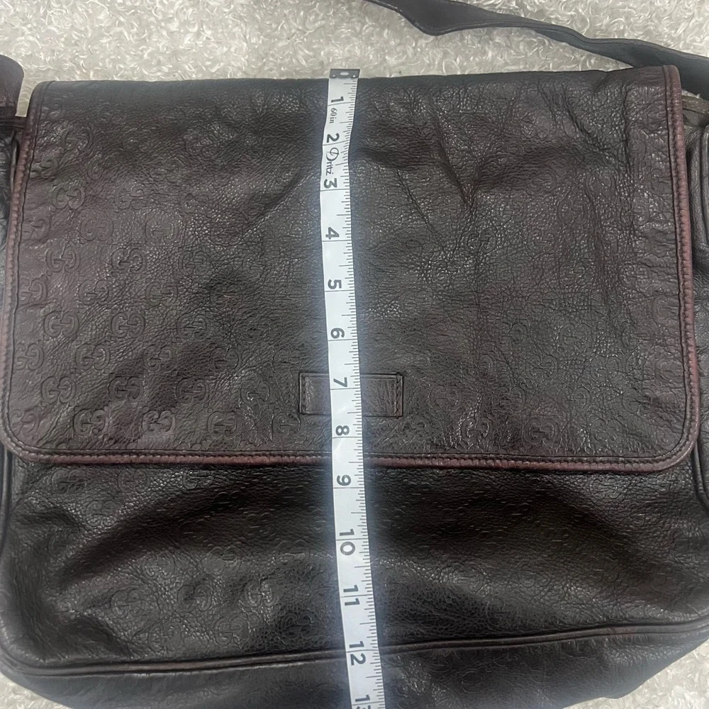 Gucci Guccissima Burgundy Crossbody Bag